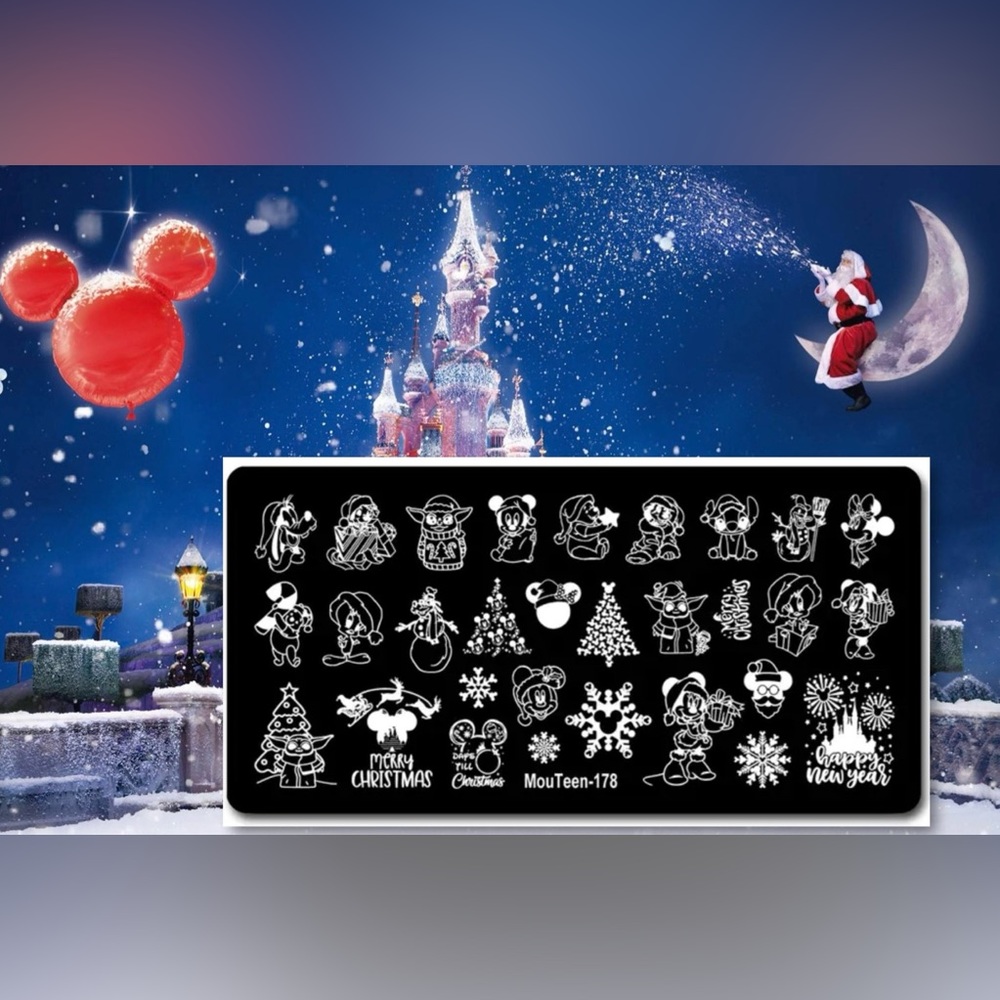 $5 CHRISTMAS NAIL STAMPING PLATE. NEW. STAINLESS STEEL. $5 IF BUNDLED